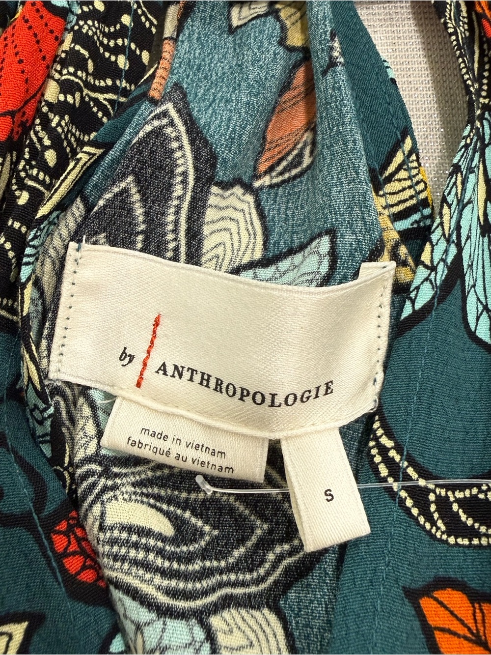 Anthropologie Women’s Geneva Halter Wide-Leg Jumpsuit Teal Floral Size Small - Picture 11 of 15